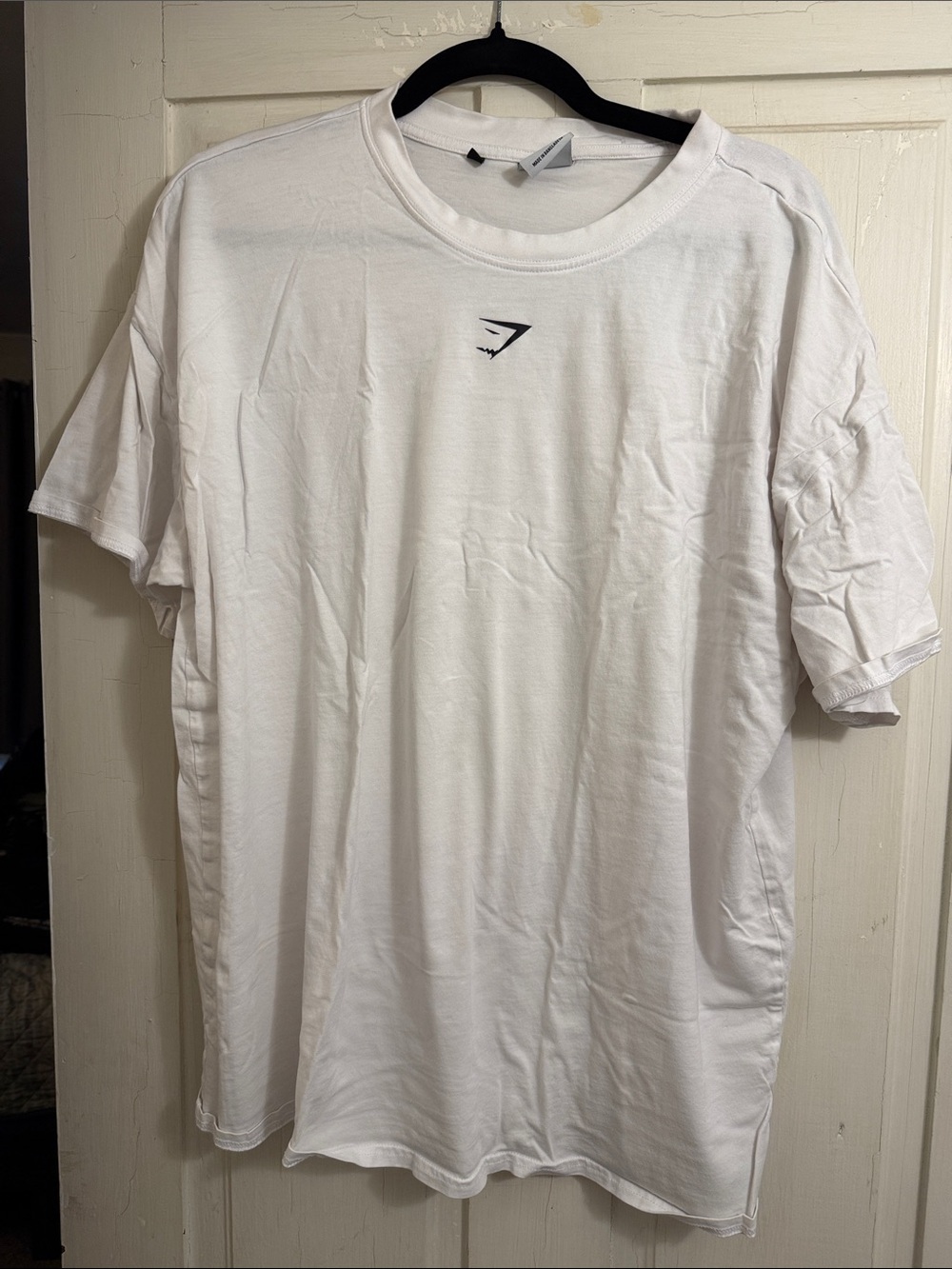 Gymshark White Short Sleeve Crew Tee with Small Chest Logo